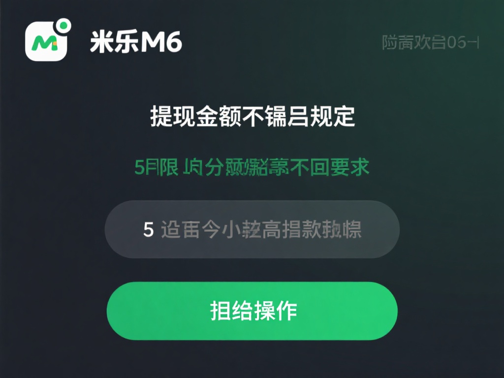 提现金额不符规定
米乐m6平台通常对单次提现金额